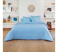 Bambaw Drap Housse Bambou 90x190 cm, pour Matelas Épais Jusqu’à 35cm, Drap Housse Ultra Doux, Literie Bambou Hypoallergénique, Literie Anti Acarien, Linge de Lit Anti Transpiration (Bleu Clair)