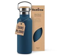 Bambaw Gourde 750 ml Inox, Bouteille Inox Isotherme, Gourde Isotherme 750 ml avec Poignée, Large Goulot pour Infuseur à Thé, Facile à Nettoyer & Idéale pour le Quotidien (Bleu Saphir)