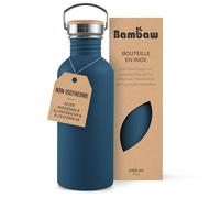 Bambaw Gourde Inox 1l Bleue, Non-Isotherme, Bouteille d'Eau sans BPA, Metal pour Sport et Randonnée - Bleu Saphir