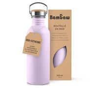Bambaw Gourde Inox 500ml, Gourde Enfant Inox Violette, Gourde Sport Non-Isotherme, Bouteille d’Eau, Bouteille 500ml sans BPA - Lilas Clair