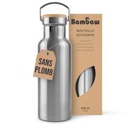 Bambaw Bouteille Isotherme en Inox 500 ml - Natural Steel