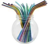 Bambaw Pailles en Acier Inox - Arc-en-ciel