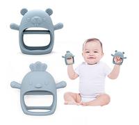 Bambebe 2 Pcs Anneau Dentition Bebe, Jouet Dentition Bébé, Anneau de Dentition Bebe, Jouet pour les Dents Bébé, Jouet Sensoriel Apaisant Les Poussées Dentaires