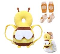 Bambebe Bébé Protection de la Têt Securite Casque Bebe Anti Choc Protection Baby Head Protector Casque Protection Bébé Protection Tête Enfant Sac à Dos Tout-Petits(Abeille)