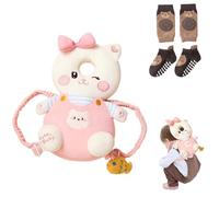 Bambebe Bébé Protection de la Têt Securite Casque Bebe Anti Choc Protection Baby Head Protector Casque Protection Bébé Protection Tête Enfant Sac à Dos Tout-Petits(Chatte)