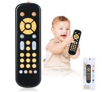 Bambebe Bébé TV Télécommande Son et Lumière Jouet, Jouet Musical éducatif avec Anglais/français/Espagnol, Télécommande du Simulateur de Bébé, Jouets Sonores Sensoriels pour Garçons ou Filles 6 Mois +