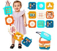 Bambebe Cube d'Activité Bébé Montessori - Jouet Sensoriel Éducatif 6-en-1 - Jouet d'Éveil et de Voyage pour Enfants - Cadeau pour Filles & Garçons 1 2 3 Ans