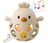 Bambebe Jouet Hochet Bebe 3 6 9 12 Mois, Anneau Dentition Bebe, Dentition Bébé, Jouet Sensoriel Apaisant Les Poussées Dentaires, Jouets Sensoriels pour Bébé, Jeux Educatif Enfant
