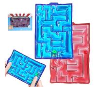 Bambebe Lot de 2 jouets sensoriels en forme de labyrinthe, anti-stress, pour enfants et adolescents, rouge et bleu