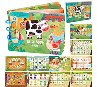 Bambebe Montessori Quiet Book for Toddlers, Busy Book for Kid, Jouets éducatifs Sensoriels, Livre Calme pour Bébé, Livre à Coller, Jouet Educatif D'activités pour Bébé Garçon et Fille, Livre Occupé