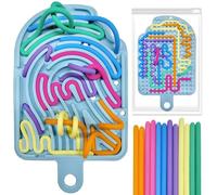 Bambebe Planche Sensorielle Silicone Double Face avec 12 Cordons et Sac, Jouet Sensoriel Anti-Stress Enfant Adulte, Fidget Toy pour Autisme, TDAH, Concentration, Jouet Éducatif Nomade 3 Ans+