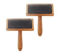 Bamberg 2 Cardeurs de Laine, Peigne à Carder la Laine, Cardeurs à Main pour Laine, Peigne à Coussin d'air en Bambou pour Tapis en Fourrure