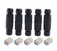 Bamberg 5 Pièces Boîte de Jonction Étanche IP68, Connecteur de Câble Électrique Extérieur pour Plage de Fils de 3,5 à 10 mm (AC 250 V, 16 A) 4 Broches Facile à Utiliser