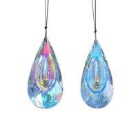 Bamberg Lot de 2 Grands Attrape-Soleil en Cristal de 120 Mm, Grands Prismes, Ornements à Suspendre pour Fenêtres, Fabricant d'arc-en-Ciel, Pendentif, Attrape-Lumière à Suspendre pour Fenêtre