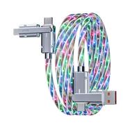 Bamberg Nouveau Câble de Charge LED Multicolore Starry Skys, Câble USB LED 100 W 4 en 1, Câble de Données USB de Type C à Charge