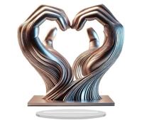 Bamberg Statue de Doigt d'amour en Forme de Cœur en Acrylique, Sculpture de Mains, Art Moderne, Artisanat, Décoration D'Intérieur, Décoration Esthétique pour Chambre à Coucher