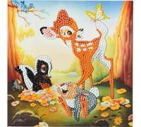 Bambi and Friends 18x18cm Crystal Art Card NEUF