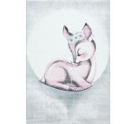 Bambi Cerf tapis chambre d'enfant poils ras rectangle 200x290cm roses