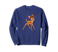 Bambi fauve rétro Sweatshirt, Unisexe pour adultes, Bleu Marine, M