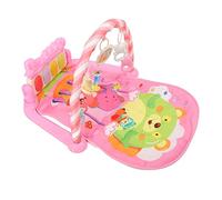 Bambin Nourrissons Rose Dessin Animé Ballon à Air Chaud Animal Motif Musical Léger Gym Tapis Bébé Coup Piano Tapis Cerveau Cognition Fun Pendentif Gen.tle Berceuses Tissu Doux