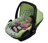 Bambini monde Housse de rechange pour Maxi-Cosi Pebble 5 pièces, housse pour coque bébé, Kit complet * NOUVEAU * vert clair à pois