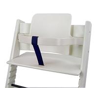 BAMBINI Welt Sangle d'entrejambe compatible avec chaise haute Stokke Tripp Trapp en cuir véritable (Marine)
