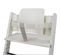 BAMBINI Welt Sangle d'entrejambe compatible avec la chaise haute Stokke Tripp Trapp en cuir véritable (gris clair)