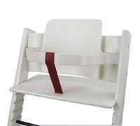 BAMBINI Welt Sangle d'entrejambe compatible avec la chaise haute Stokke Tripp Trapp en cuir véritable (rouge)