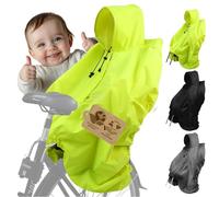 Cape de pluie [Poncho de pluie pour siège de vélo enfant] Siège de vélo Bandes réfléchissantes Protection contre la pluie universelle compatible avec Römer (jaune (softshell))