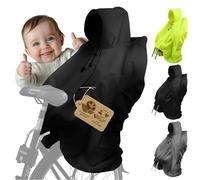 BambiniWelt by Rafael K. Cape de pluie [Poncho de pluie pour siège de vélo enfant] Siège de vélo Bandes réfléchissantes Protection contre la pluie universelle compatible avec Römer
