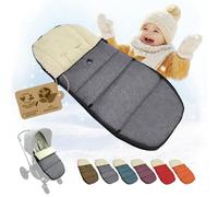 Bambiniwelt Chancelière d'hiver, compatible avec la poussette Bugaboo, chancelière chaude, réglable et lavable, résistante à l'eau et au vent, flexible et assortie, couleur : gris foncé