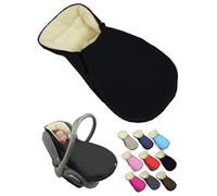 BambiniWelt - Chancelière d'hiver pour siège auto - Compatible avec Maxi Cosi groupe 0+ - En laine d'agneau - Réglable et lavable - Chancelière pour siège auto avec système de ceinture à 3 points