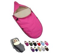 BambiniWelt - Chancelière d'hiver pour siège bébé et siège auto - Universelle pour systèmes de ceinture à 3 et 5 points - Groupe 0+ - Laine d'agneau lavable - Chaude et confortable pour les