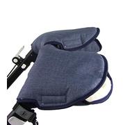 Bambiniwelt Gants chauffants universels pour poussette, buggy Jogger avec laine mélangée 2 pièces (bleu marine) XX
