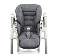Bambiniwelt Housse de rechange pour coussin d'assise compatible avec Peg Perego Prima Pappa-Diner chiné (gris foncé chiné)