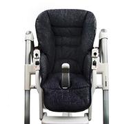Bambiniwelt Housse de rechange pour coussin d'assise compatible avec Peg Perego Prima Pappa-Diner chiné (noir chiné)