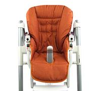 Bambiniwelt Housse de rechange pour coussin d'assise compatible avec Peg Perego Prima Pappa-Diner mélangé (orange chiné)