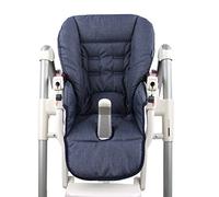 Bambiniwelt Housse de rechange pour coussin d'assise compatible avec Peg Perego Prima Pappa-Diner mélangé (bleu marine)