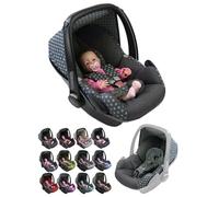 BambiniWelt Housse de rechange pour siège bébé - Lot de 5 pièces compatible avec la coque bébé Maxi-Cosi Pebble avec housse de siège, rembourrage de ceinture, pare-soleil et appuie-tête - Couleur