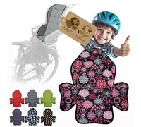 Bambiniwelt Housse de rechange pour siège de vélo compatible avec Römer Jockey Design MOD 2 (fleurs grises et roses)