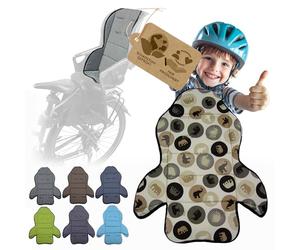 Bambiniwelt Housse de rechange pour siège de vélo compatible avec Römer Jockey Design MOD 3 (éléphants beiges)