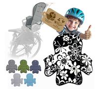Bambiniwelt Housse de rechange pour siège de vélo compatible avec Römer Jockey Design MOD 5 (grandes fleurs noires et blanches)