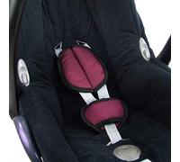 BAMBINIWELT Lot de coussinets de ceinture universels pour siège auto, compatible avec Maxi Cosi Cybex (bordeaux)