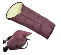 BAMBINIWELT MUFF + chancelière d'hiver en laine d'agneau pour poussette, poussette, traîneau MELIÉ (bordeaux)