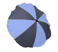 Bambiniwelt Parasol universel pour poussette, poussette, poussette, jogger, UV50+ demi-(bleu clair/gris)