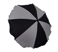 Bambiniwelt Parasol universel pour poussette, poussette, poussette, jogger, UV50+ Demi (gris foncé/noir)