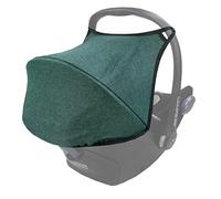 BAMBINIWELT Pare-soleil pour siège bébé compatible avec Maxi Cosi Cabrio-FIX + rembourrage de ceinture gratuit (turquoise chiné)