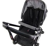 BAMBINIWELT Protection de repassage pour le ventre à enfiler compatible avec les poussettes Bugaboo (gris foncé court)