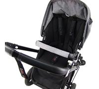 BAMBINIWELT Protection de repassage pour le ventre à monter - Compatible avec les poussettes Bugaboo (gris clair court)