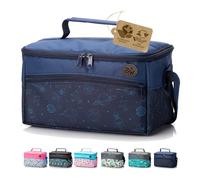 BAMBINIWELT Sac pour Toniebox et Tigerbox Touch - Boîte à Musique avec Compartiments Réglables et Poche Filet pour Accessoires - Cube Audio, Modèle 22